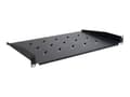 Miniatyrbild 1 av 5: Inter-Tech SW-1U-300 - Hylla för rack - RAL 9005 - 1U - 19"