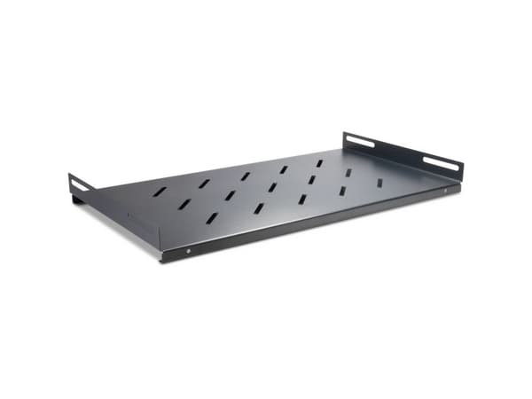 Inter-Tech 88887346, Kehikon hylly, Musta, 15 kg, 1U, 485 mm, 270 mm