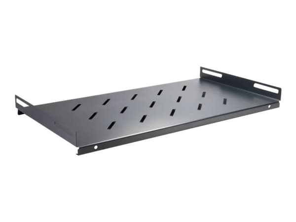 Inter-Tech 88887346, Kehikon hylly, Musta, 15 kg, 1U, 485 mm, 270 mm