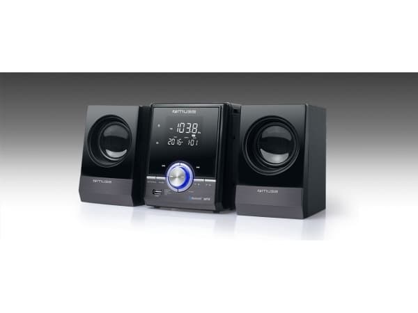 Muse M-38 BT, Kodin mikroaudiojärjestelmä, Musta, 1 levyt, Kiina, 10 W, FM