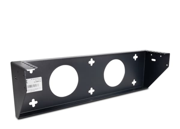 Inter-Tech 88887323, Kiinnityskiinnike, Musta, Metalli, 15 kg, 2U, 48,3 cm (19")