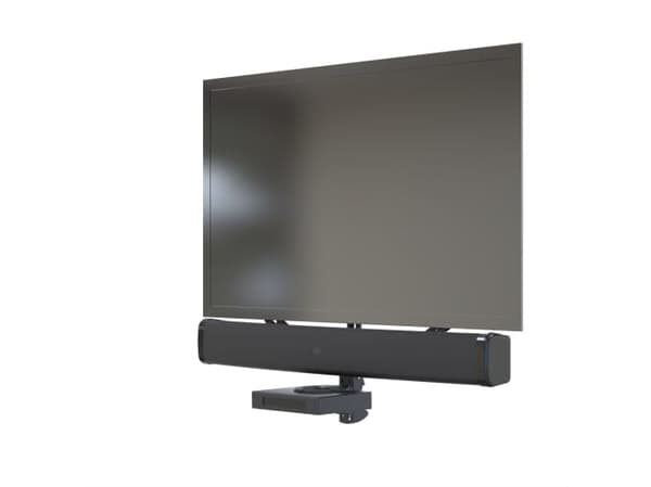 Barkan E850 - Monteringskomponent (2 monteringsarmer, monteringsbrakett, klemmebøyle) - for lydstang / AV-system - metallisk sort - under TV