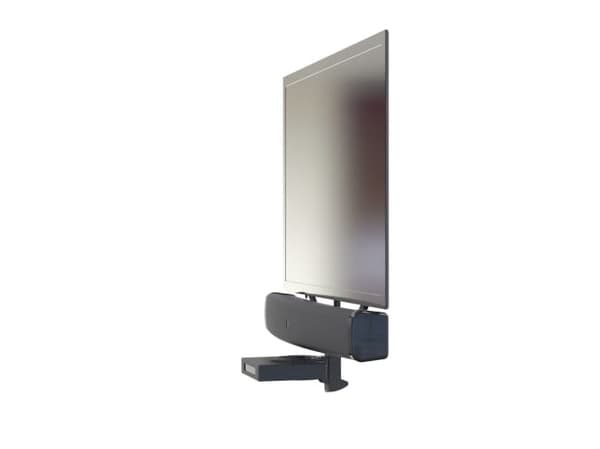 Barkan E850 - Monteringskomponent (2 monteringsarmer, monteringsbrakett, klemmebøyle) - for lydstang / AV-system - metallisk sort - under TV