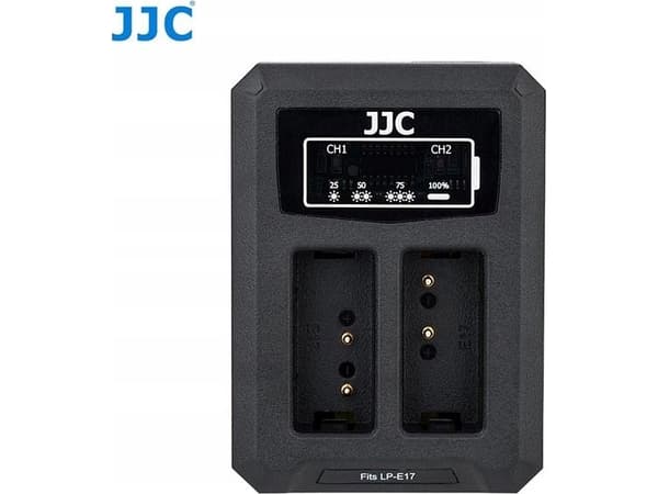 JJC kamera laturi kaksikanavainen Usb laturi Canon Lp-e17:lle