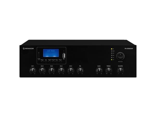 Monacor PA-806DAP ELA-vahvistin 60 W 1-kanavainen 1-vyöhyke