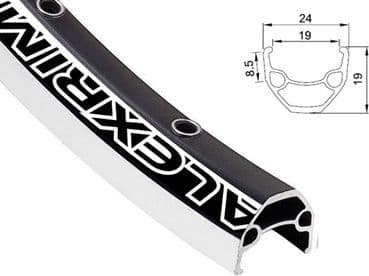 Alexrims Manual EN24 700x32otw. CNC side covered in black (ALX-EN24700)