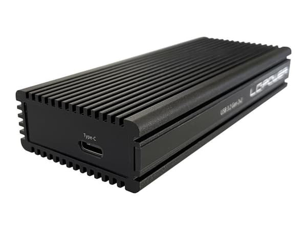 LC Power LC-M2-C-NVME-2X2 - Drevkabinett - M.2 - M.2 NVMe Card - USB 3.2 (Gen 2x2) - svart