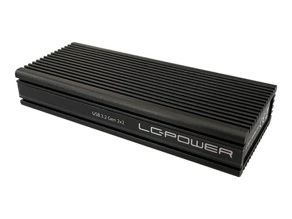 LC Power LC-M2-C-NVME-2X2 - Drevkabinett - M.2 - M.2 NVMe Card - USB 3.2 (Gen 2x2) - svart Sort