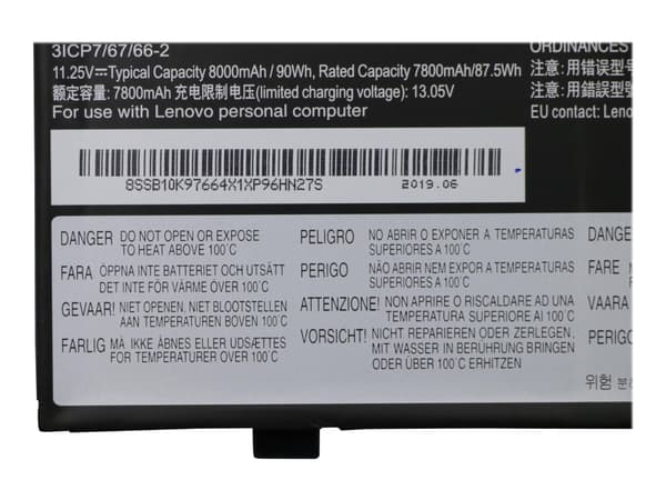 Simplo - Batteri til bærbar PC - litiumion - 6-cellers - 8000 mAh - 90 Wh - FRU - for ThinkPad P53 20QN, 20QQ