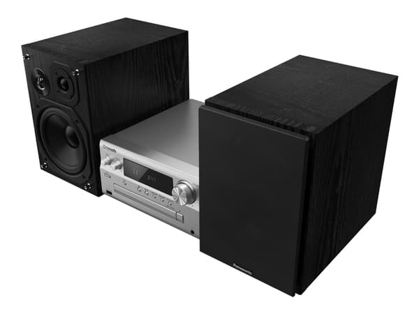 Panasonic SC-PMX802E-S, Kodin miniaudiojärjestelmä, Musta, Hopea, Etu, 120 W, 3-suuntainen, 14 cm