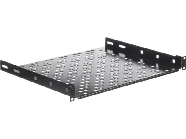 Netrack Equipment Shelf - Hylla för rack - träkol, grafit - 1U - 19"