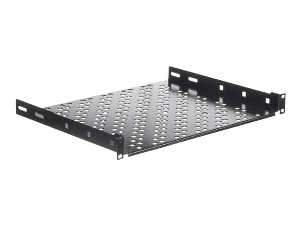 Netrack Equipment Shelf - Hylla för rack - träkol, grafit - 1U - 19"