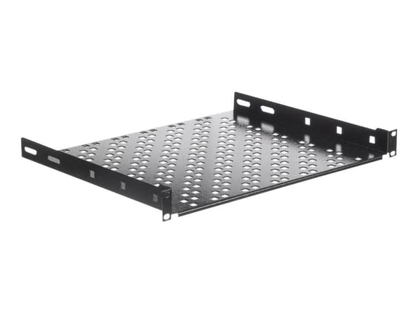 Netrack Equipment Shelf - Hylla för rack - träkol, grafit - 1U - 19"