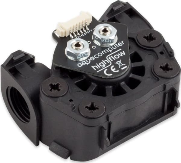 Aqua Computer 53291, Flow sensor, Svart, 1/4", aquaero 6 XT / PRO / LT (53145, 53146, 53206, 53234, 53250, 53251, 53253, 53262, 53263) aquaero 5...,