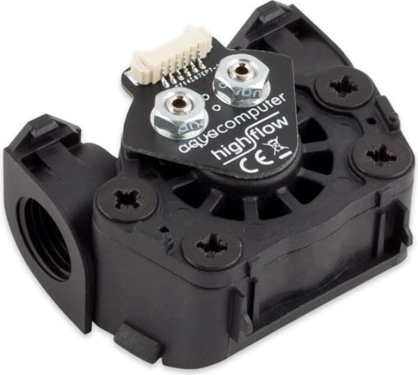 Aqua Computer 53291, Flow sensor, Svart, 1/4", aquaero 6 XT / PRO / LT (53145, 53146, 53206, 53234, 53250, 53251, 53253, 53262, 53263) aquaero 5...,