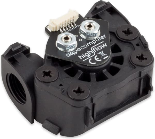 Aqua Computer 53291, Strømningssensor, Sort, 1/4", aquaero 6 XT / PRO / LT (53145, 53146, 53206, 53234, 53250, 53251, 53253, 53262, 53263) aquaero 5.