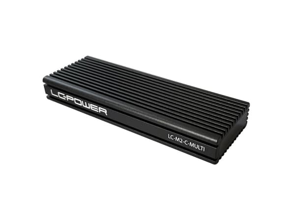 LC Power LC-M2-C-MULTI - Förvaringslåda - M.2 - M.2 NVMe Card - USB 3.2 (Gen 2) - svart