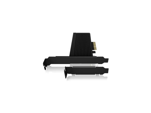 ICY BOX IB-PCI208-HS, PCIe, M.2, Fullhöjd/låg profil, PCIe 4.0, Svart, Passiv