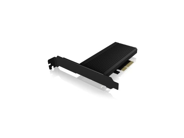 ICY BOX IB-PCI208-HS, PCIe, M.2, Fullhöjd/låg profil, PCIe 4.0, Svart, Passiv