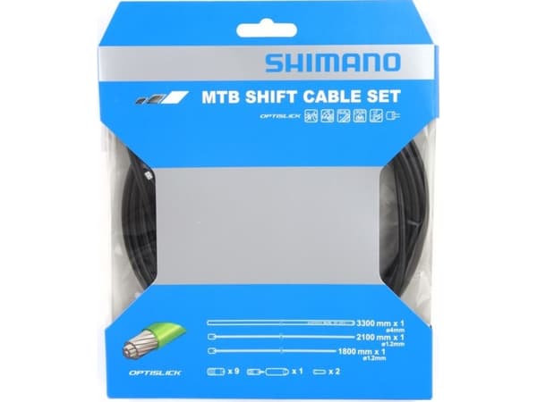 Shimano Optislik MTB girkabelsett, sort