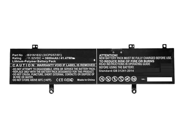 CoreParts - Akut tietokoneen akku - Litium-polymeeri - 3600 mAh - 41.5 Wh - lajittelu - ASUS 14:lle