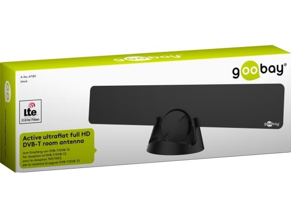 Goobay 67183, Innendørs, Sort, 16 dBi, 1,8 m, DVB-T, DVB-T2, 470 - 790 MHz