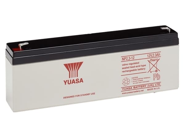 Yuasa NP2.3-12, Forseglet blysyre (VRLA), 12 V, 1 stykker, Sort, Hvit, 5 år, 20 timer