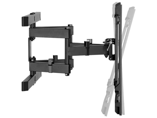 Goobay 49932, 200 x 200 mm, 600 x 400 mm, -15 - 3°, -60 - 60°, Terästä, Musta