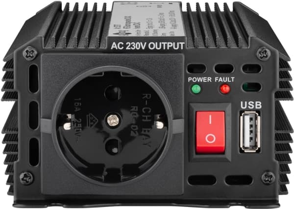 Goobay 52767, Växelriktare för bil, Automatisk, 12 V, 300 W, 230 V, DC-to-AC