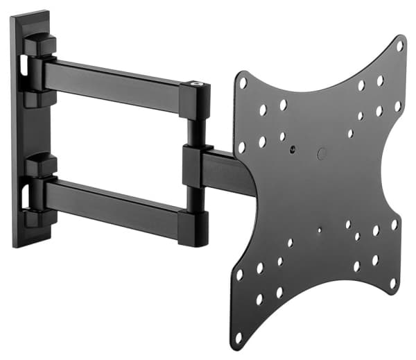 Goobay 49715, 75 x 75 mm, 200 x 200 mm, -10 - 3°, -90 - 90°, Stål, Sort
