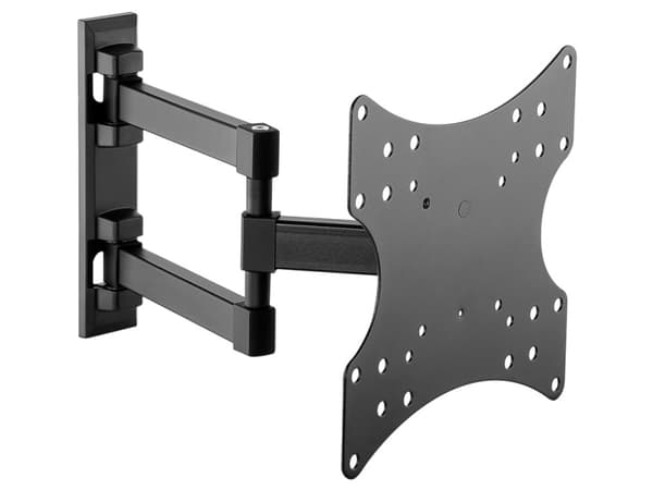 Goobay 49715, 75 x 75 mm, 200 x 200 mm, -10 - 3°, -90 - 90°, Stål, Sort
