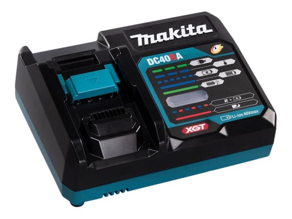 Makita DC40RA - Batterilader - Fast Charge - for Makita GA013GM201, GA023GM201, GA041GM201, JR002GM201, RT001GZ10; XGT GA041, HR008GM202