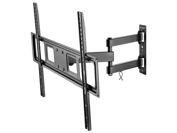 Goobay 49745, 200 x 200 mm, 600 x 400 mm, -15 - 10°, -90 - 90°, Stål, Sort