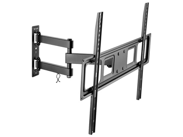 Goobay 49745, 200 x 200 mm, 600 x 400 mm, -15 - 10°, -90 - 90°, Stål, Sort