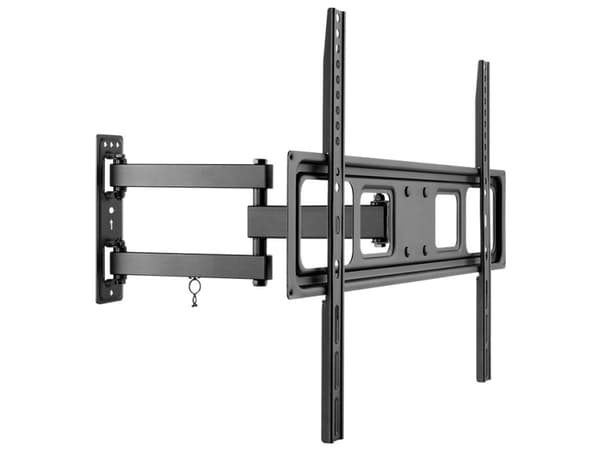 Goobay 49745, 200 x 200 mm, 600 x 400 mm, -15 - 10°, -90 - 90°, Stål, Sort