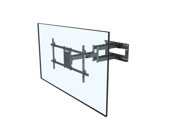 Multibrackets 6546, 100 x 100 mm, 800 x 400 mm, -5 - 10°, -60 - 60°, Stål, Sort