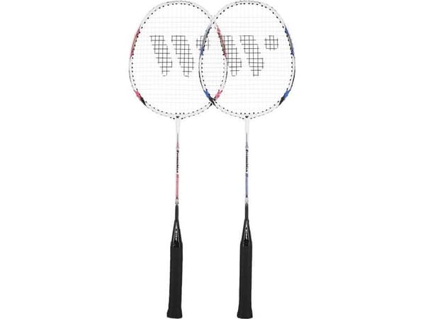 WISH STEELTEC 9K BADMINTON RAKETTER RØD+BLÅ ØNSK