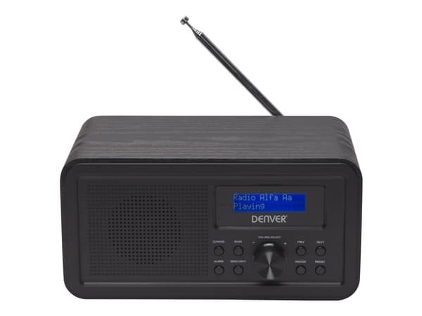 DENVER DAB-30 - Bærbar DAB-radio - 1 watt - svart