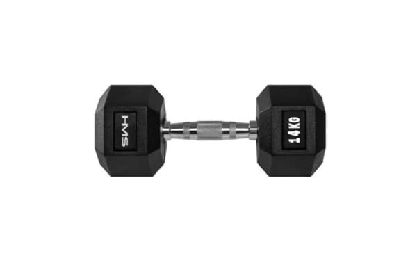 HMS Dumbbell Hex Pro black-silver 14 kg (17-66-116)