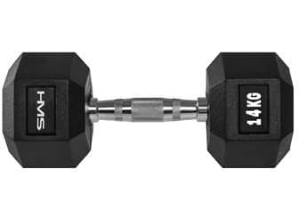 HMS Dumbbell Hex Pro black-silver 14 kg (17-66-116)