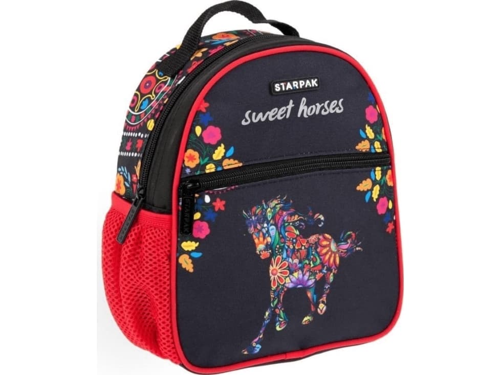 Starpak School backpack 12 Horses black