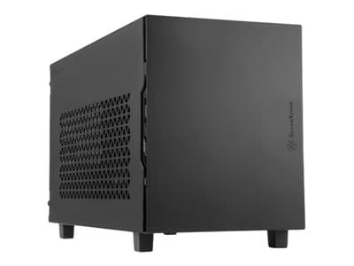 SilverStone SUGO SG15B - Kube - Mini-DTX - ingen strømforsyning (ATX / PS/2) - svart - USB/lyd