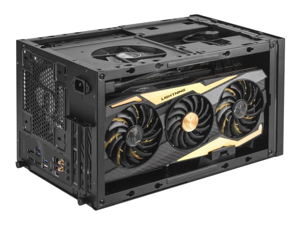 SilverStone SUGO SG15B - Kube - Mini-DTX - ingen strømforsyning (ATX / PS/2) - svart - USB/lyd
