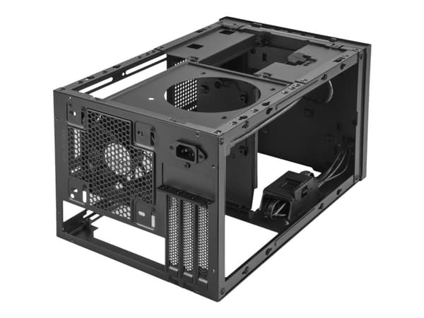 SilverStone SUGO SG15B - Kube - Mini-DTX - ingen strømforsyning (ATX / PS/2) - svart - USB/lyd