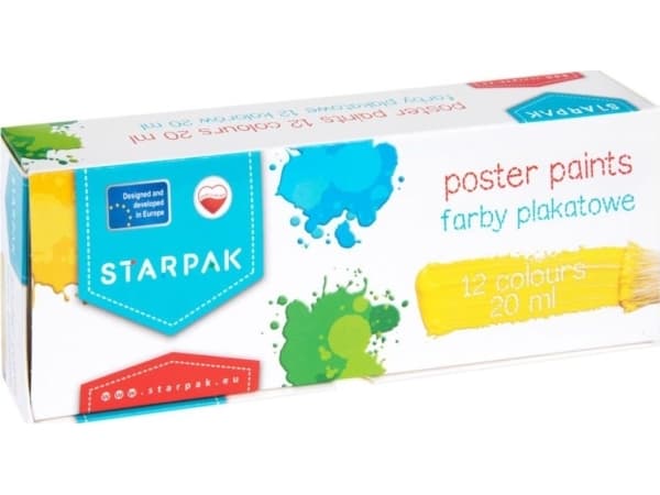 Starpak skoleplakat maler 12 farger