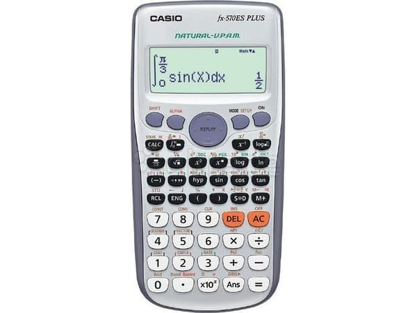 Casio FX-570ES Plus, Desktop, Vitenskaplig, 15 sifre, Batteri, Grå