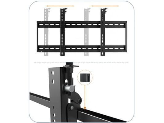 TECHly - Brakett - for videovegg - svart - skjermstørrelse: 45"-70" - veggmonterbar