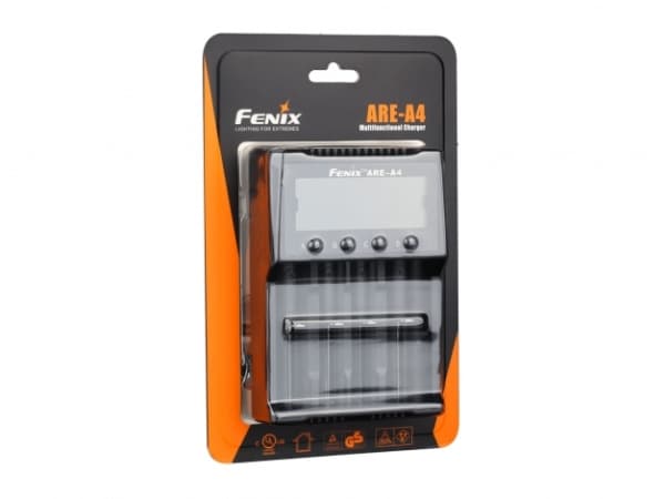 Fenix ARE-A4, Lithium-Ion (Li-Ion), Nikkel-kadmium (NiCd), Nikkelmetallhydrid (NiMH), Over-spenning (volt), Overlading, Revers polaritet, AA, AAA, C