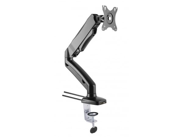TECHly - Monteringssats - justerbar arm - för LCD-display - svart - skärmstorlek: 13"-27" - skrivbord, disk-monteringsbar