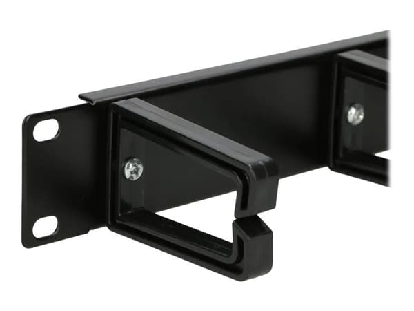 Extralink - Panel för kabelhantering - rackmontering - svart - 1U - 19"
